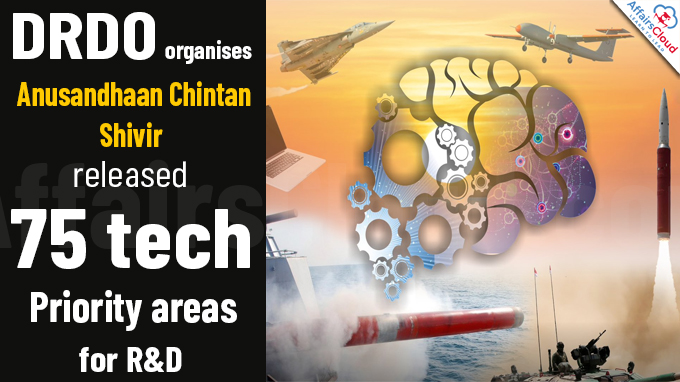 Anusandhaan Chintan Shivir(DRDO is initiating research and development within industry and academia)