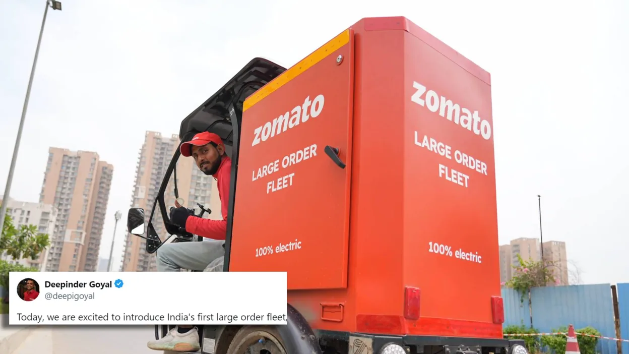 Zomato introduces India’s first electric fleet for bigger order